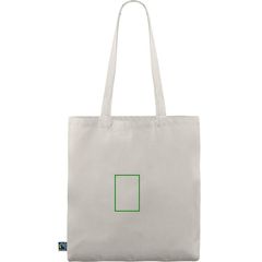 Bolsa fabricada en algodón Fairtrade | Trasera | 70 x 100
