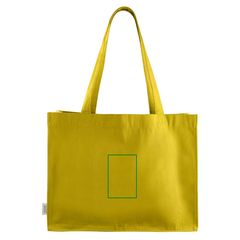 Bolsa con asas largas de algodón reciclado | Trasera | 95 x 140