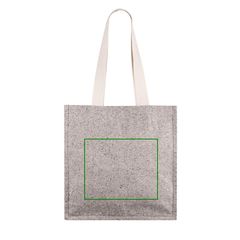 Bolsa de algodón melange con cierre de botón | Trasera | 240 x 200