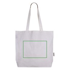 Bolsa de algodón con asas largas y bolsillo interior | Frontal | 280 x 200
