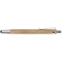 Bolígrafo de bambú ecológico y metal con puntero táctil | Lateral Derecho | 70 x 7