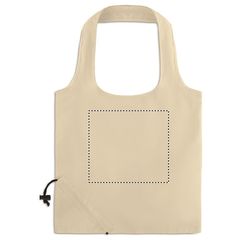 Bolsa algodón de compra plegable 40 x 38 cm beige | Trasero | 200 x 180