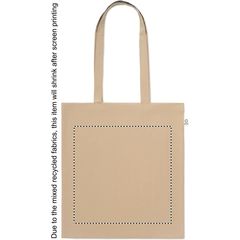 Bolsa de colores de algodón reciclado asas largas | Frontal | 300 x 300