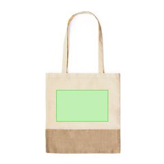 Bolsa ecológica resistente de algodón y yute | Centrado Cara A o B | 265 x 160