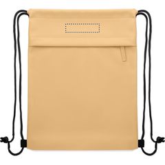 Bolsa con cordón y bolsillo frontal | Frontal Superior | 100 x 25