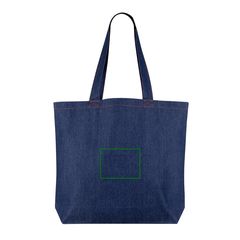 Bolsa grande en denim reciclado 280 gr/m² | Trasera | 150 x 100