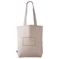 Bolsa de algodón con  etiqueta Fairtrade | Trasera | 150 x 100