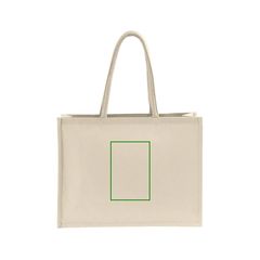 Bolsa de compra de algodón con asas largas y laminado | Trasera | 120 x 180