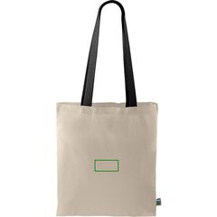 Bolsa Fairtrade asa de color | Frontal | 100 x 50