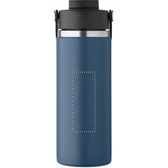 Botella doble pared 500 ml con pajita | Frontal | 30 x 80