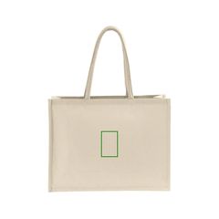 Bolsa de compra de algodón con asas largas y laminado | Trasera | 60 x 95