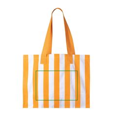 Bolsa a rayas de algodón reciclado | Frontal | 280 x 200