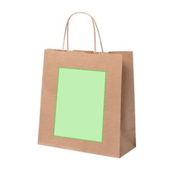 Bolsa de papel reciclable con asas cortas y fuelle 22 x 23 cm | Cara A | 140 x 100