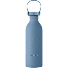 Botella de acero inoxidable acabado caucho 500 ml | Frontal | 30 x 60