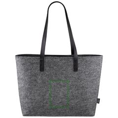 Bolsa de Fieltro RPET Asas Largas PU | Frontal | 95 x 140
