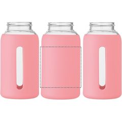 Botella de borosilicato con funda de silicona 600 ml | SIDE 1 ROUNDSCREEN | 90 x 90