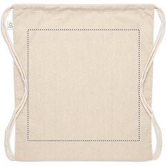 Bolsa de cuerdas de algodón reciclado | Trasero | 300 x 300