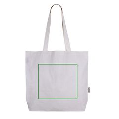 Bolsa de algodón con asas largas y bolsillo interior | Frontal | 280 x 220