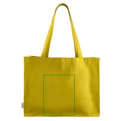 Bolsa con asas largas de algodón reciclado | Trasera | 200 x 260