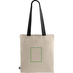 Bolsa Fairtrade asa de color | Trasera | 150 x 200