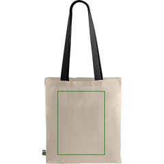 Bolsa Fairtrade asa de color | Trasera | 290 x 380