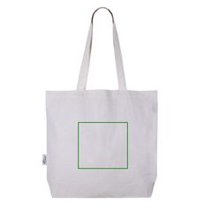 Bolsa de algodón con asas largas y bolsillo interior | Trasera | 200 x 150