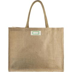 Bolsa de yute con asas cortas | Etiqueta | 50 x 20