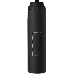 Botella doble pared 500 ml acero reciclado con pajita | Frontal | 30 x 80