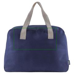 Bolsa de algodón reciclado azul | Frontal | 280 x 140