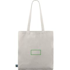 Bolsa fabricada en algodón Fairtrade | Trasera | 100 x 50