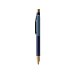 Bolígrafo azul con acabado goma | ZONA1 | 60 x 6