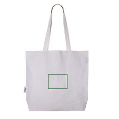 Bolsa de algodón con asas largas y bolsillo interior | Trasera | 140 x 95