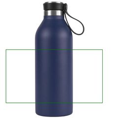 Botella 500 ml de acero reciclado con asa | Frontal | 180 x 100