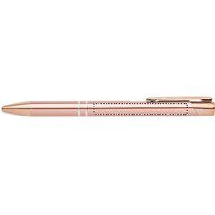 Bolígrafo aluminio con pulsador oro rosa | CLIP RIGHT HANDED | 60 x 7