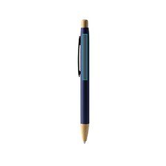Bolígrafo azul con acabado goma | ZONA1 | 60 x 6