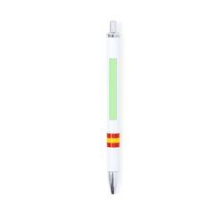 Bolígrafo blanco con bandera de España | Area 3 | 50 x 6