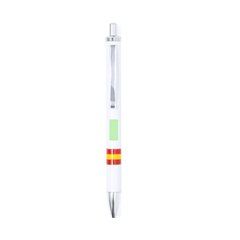 Bolígrafo blanco con bandera de España | Area 4 | 15 x 6