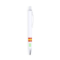 Bolígrafo blanco con bandera de España | Area 6 | 10 x 6