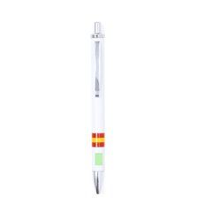 Bolígrafo blanco con bandera de España | Area 8 | 10 x 6