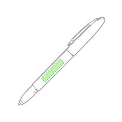 Bolígrafo de colores con luz interior para personalización iluminada | En el cuerpo del bolígrafo | 30 x 6