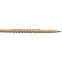 Bolígrafo fino de madera y tinta negra | BARREL L HANDED PAD | 70 x 7