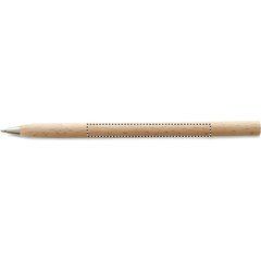 Bolígrafo fino de madera y tinta negra | BARREL R HANDED PAD | 70 x 7