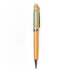 Bolígrafo giratorio en estuche de bambú | ZONA2 | 35 x 6