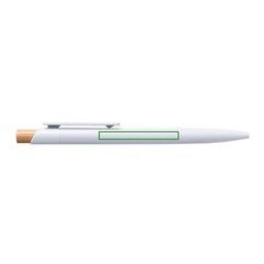 Bolígrafo con pulsador de bambú | Izquierda | 50 x 5