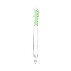 Bolígrafo transparente de colores con cómodo apoyo | En el clip