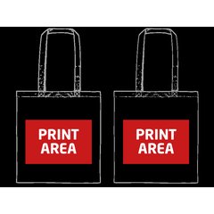 Bolsa 100% Algodón Asas Largas | Zona 1 (Dos Caras Iguales) | 210 x 290