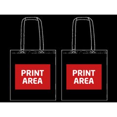 Bolsa de Algodón 110gr Asa Larga | Zona 3 (Dos Caras Diferentes) | 290 x 210