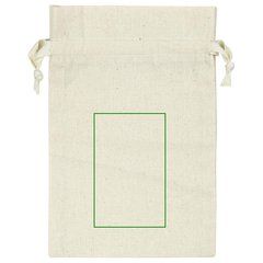 Bolsa de algodón 15x21 cm | Frontal | 60 x 95