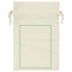 Bolsa de algodón 15x21 cm | Frontal | 95 x 130