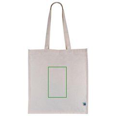 Bolsa de algodón 180g con certificado Fairtrade | Frontal | 120 x 200